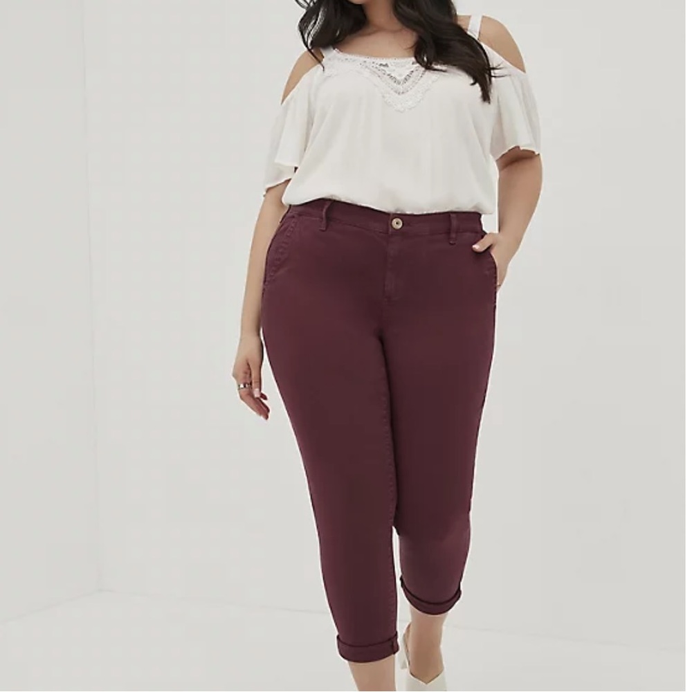 Torrid Crop Twill Pant